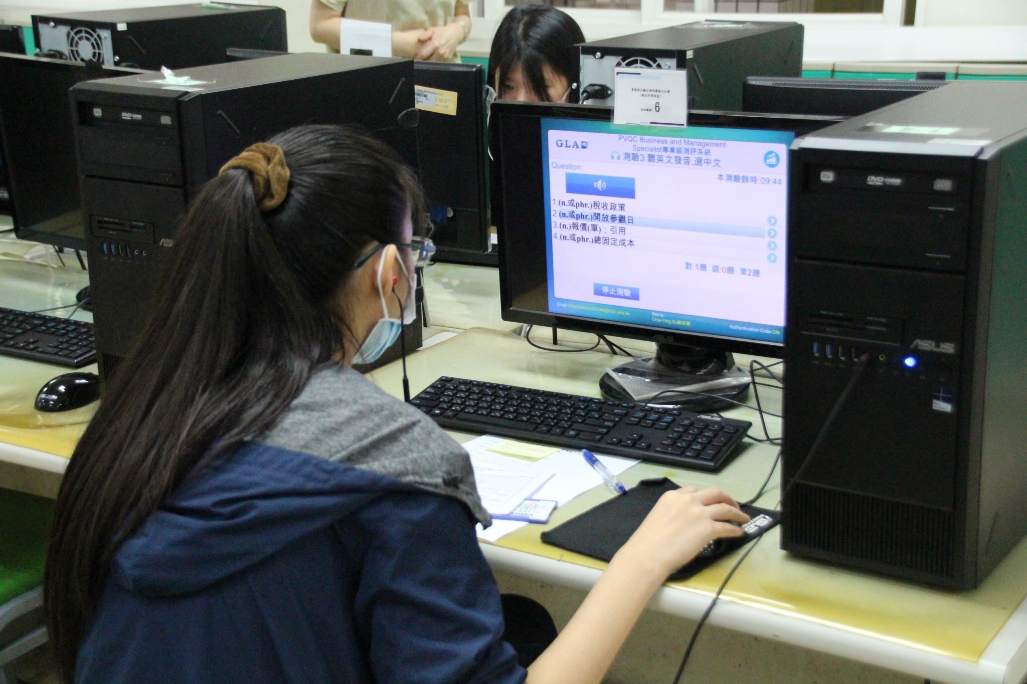 109年專業英文聽力與詞彙能力(PVQC)大賽今於三重商工辦理。