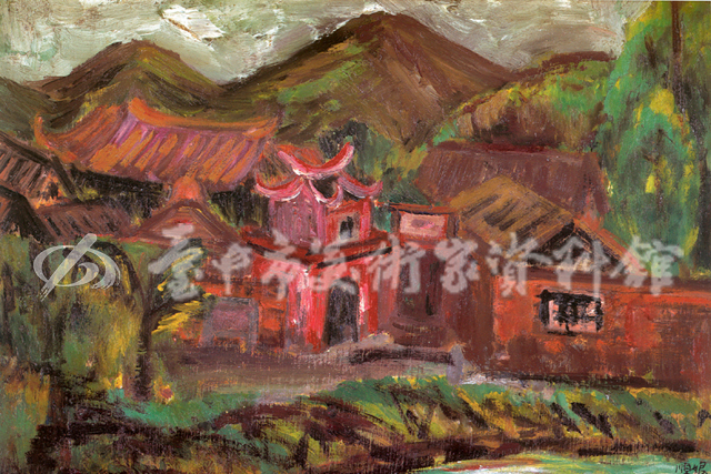 鄭順娘油畫作品《景薰樓》