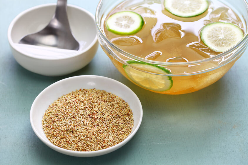 Homemade aiyu jelly and aiyu seeds, taiwanese cold dessert