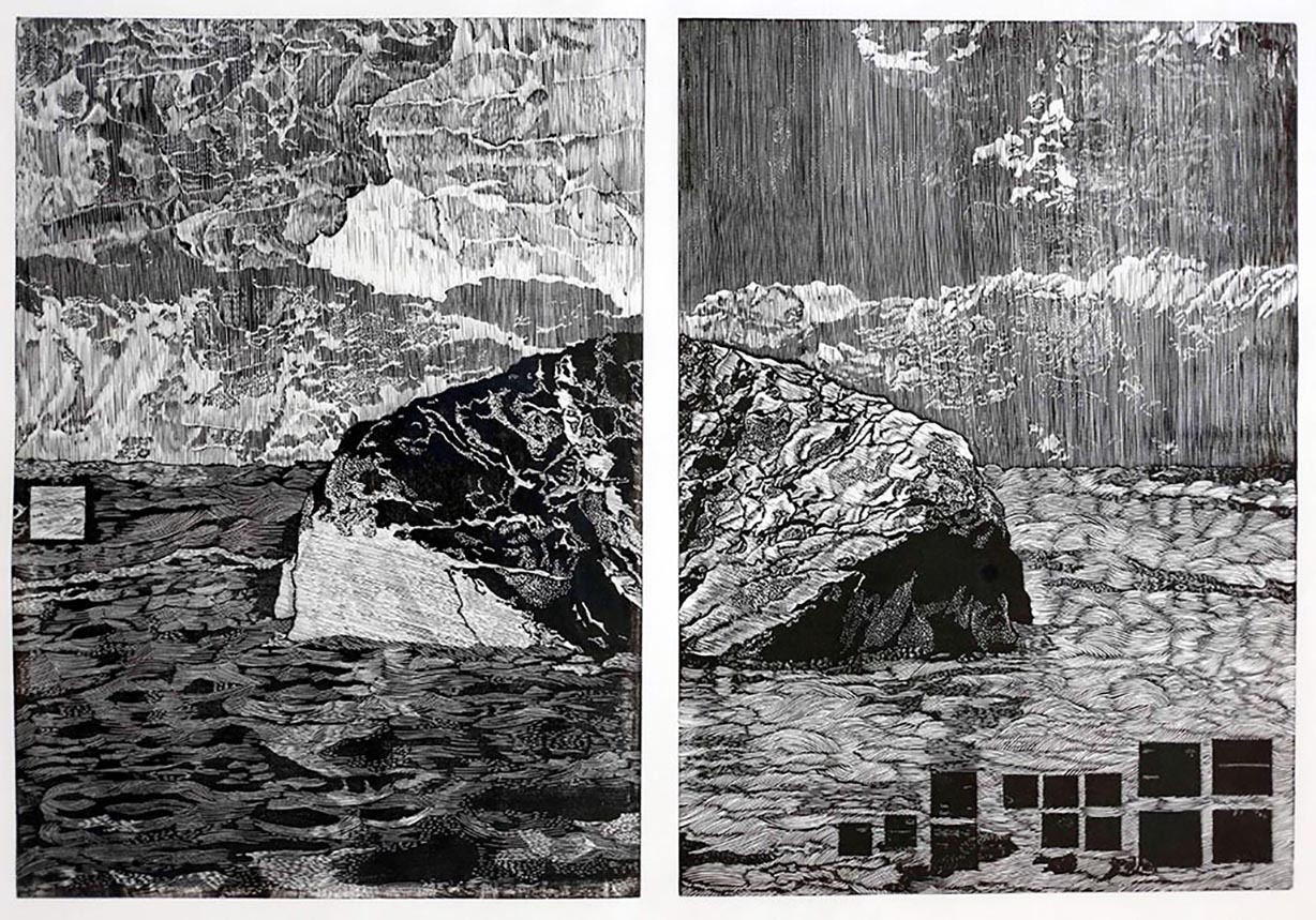藝術家曾美禎木口木刻版畫作品〈紋字風景系列：雙〉於2016年獲英國皇家版畫協會「最佳藝術作品」 (1).jpg