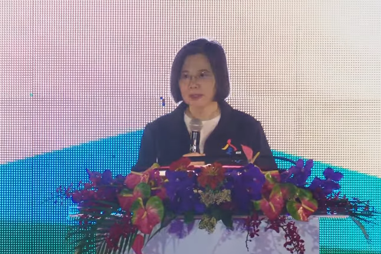 蔡英文總統出席全中運開幕典禮，祝福選手有傑出表現