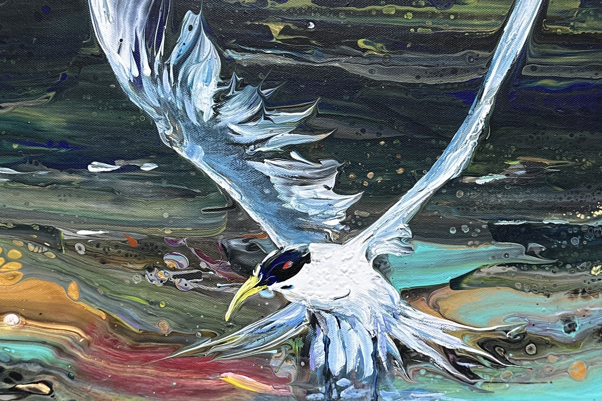 海闊憑魚躍 天空任鳥遊 10F 油彩畫布 _范巧貞