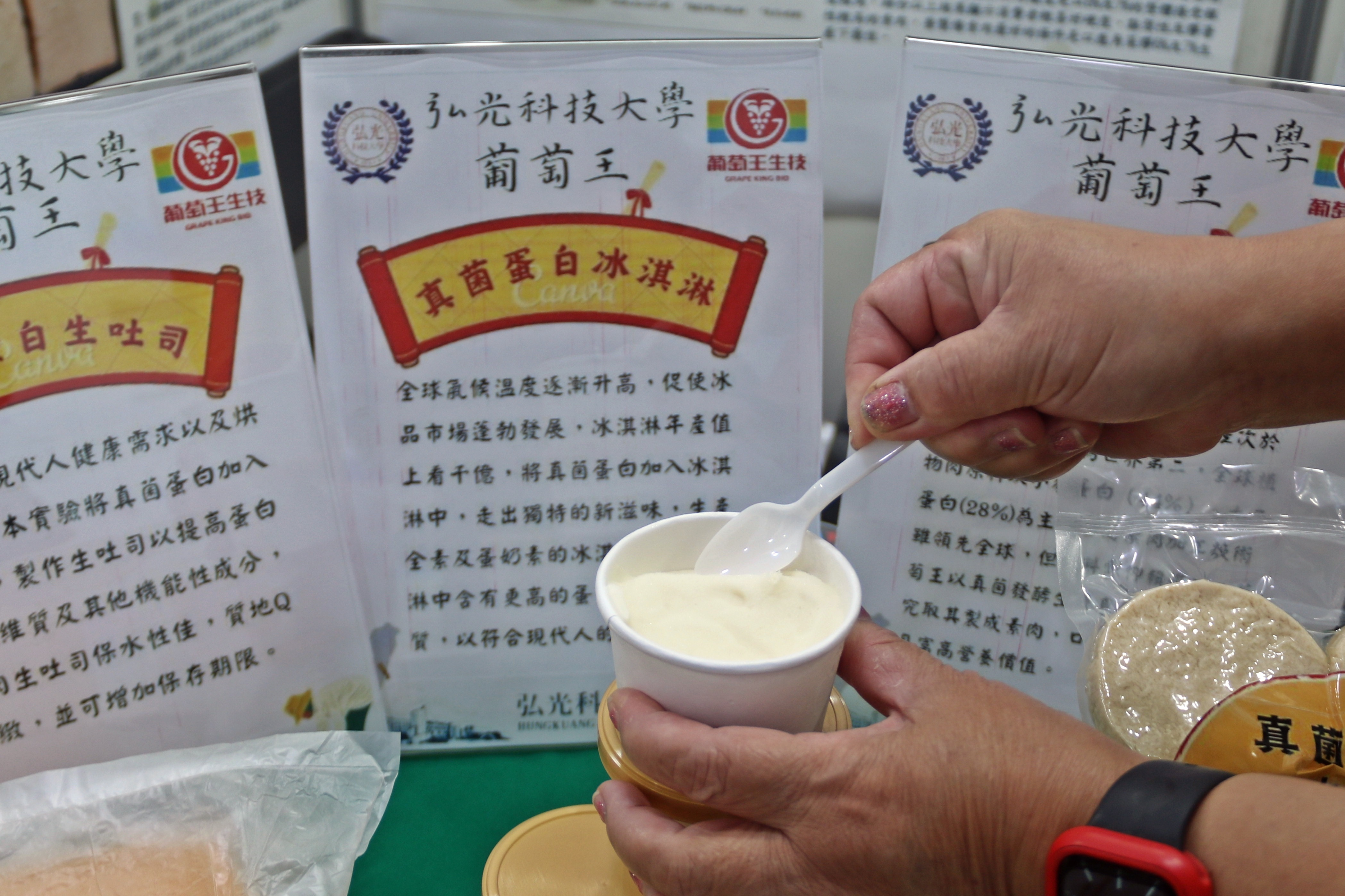 真菌蛋白取代蛋奶做出全素冰淇淋。