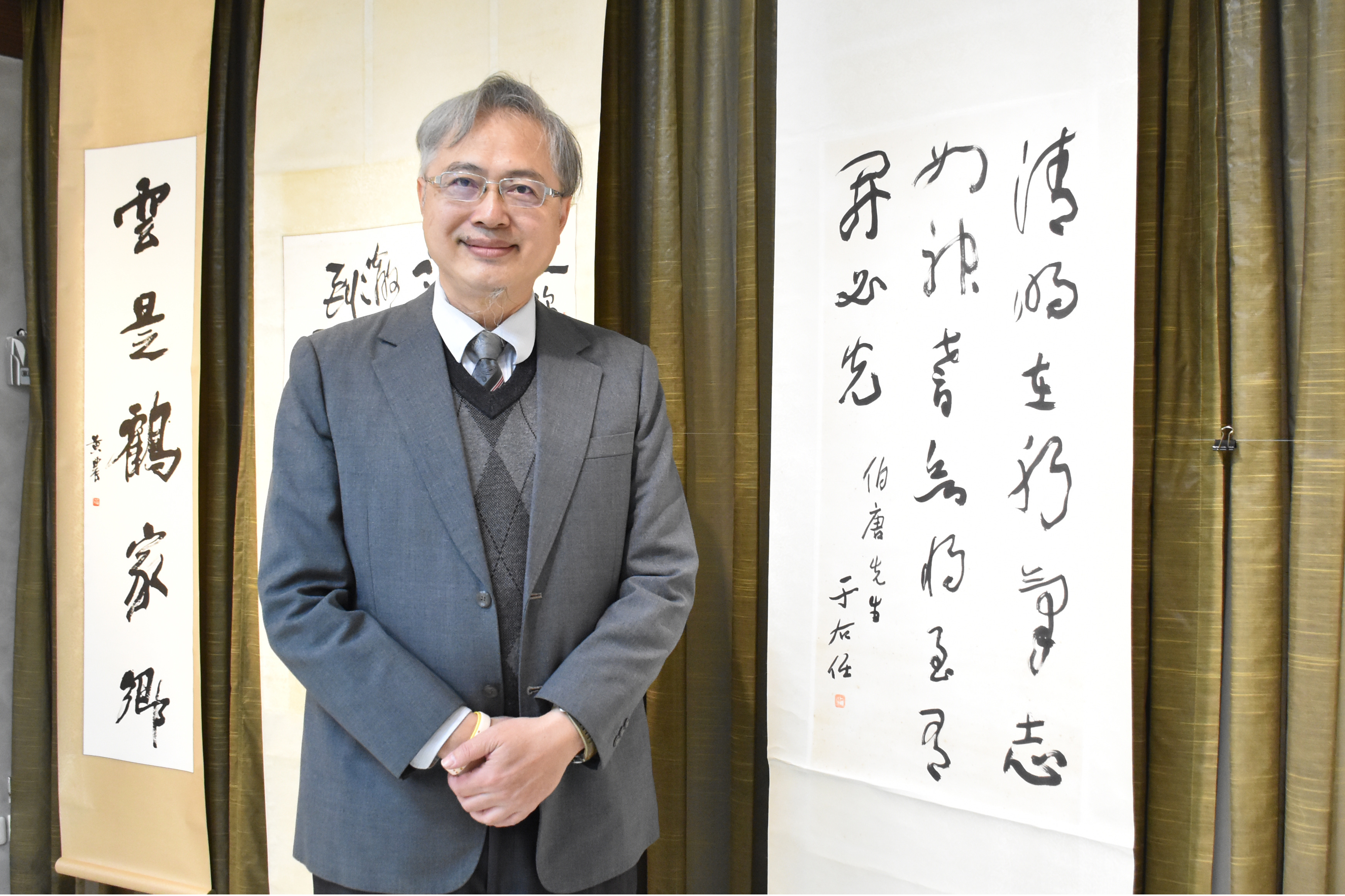 彰濱秀傳展出吳運進書法作品與收藏(圖片來源：彰濱秀傳提供)