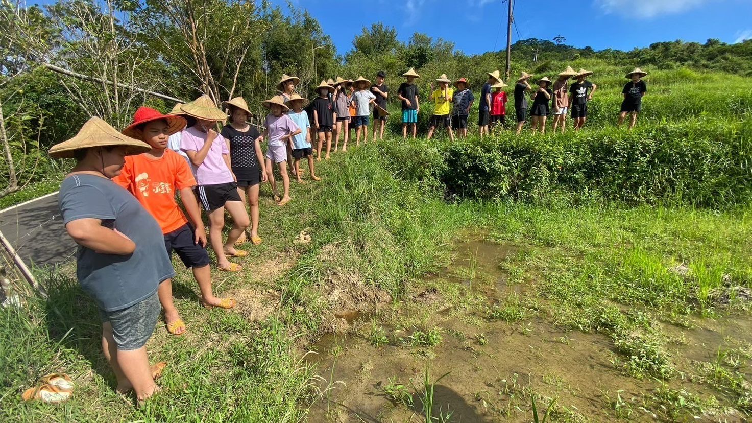 貢寮實驗中學發展實驗教育，以戶外教育為手段，帶領學生探訪在地先人留下的水梯田，了解水梯田如何孕育生態以及與社區的關係。