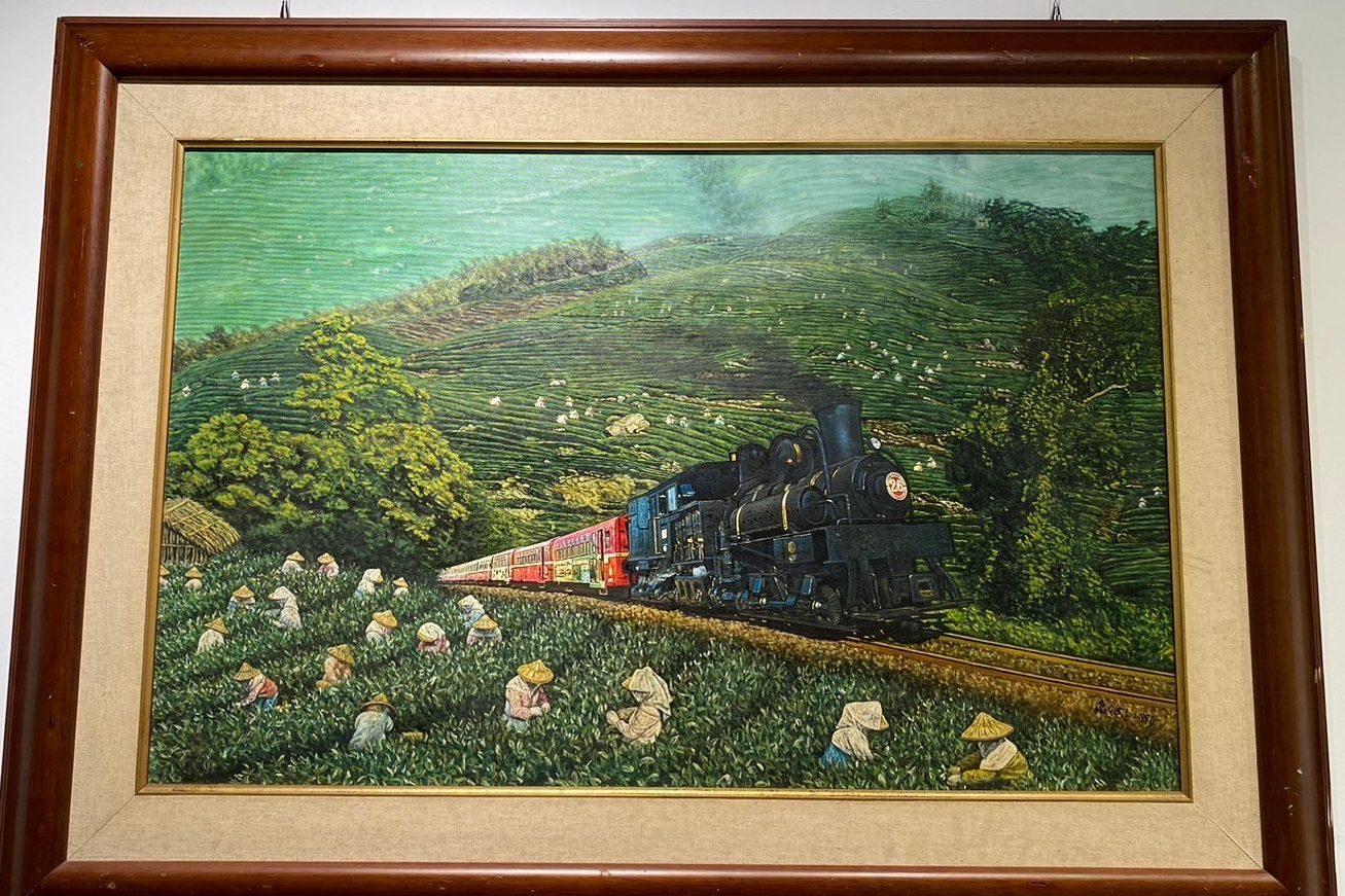 愛心畫家柳清松的繪畫主題來自於他對生活的觀察(圖片來源：彰化生活美學館提供)