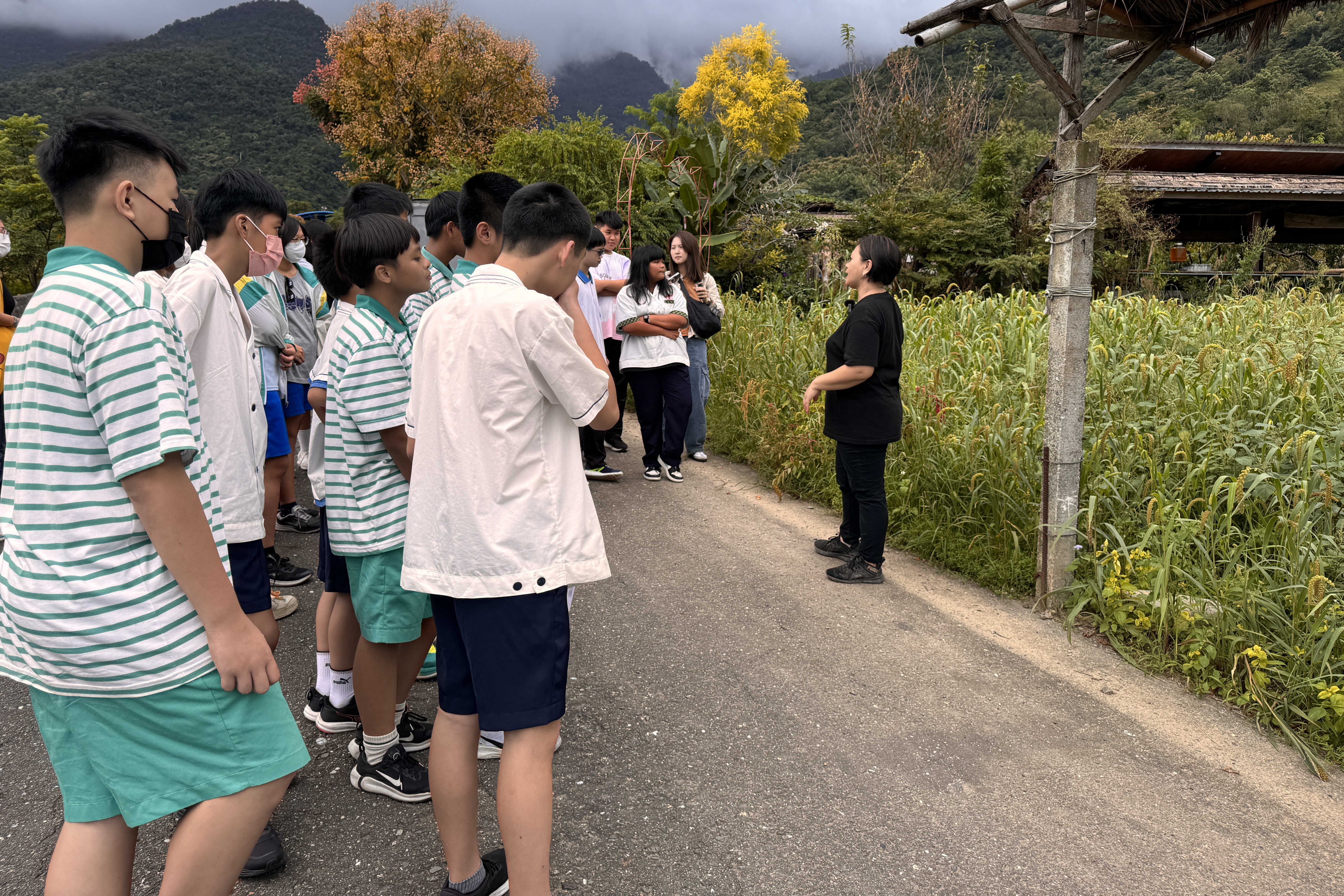 蓋亞那工坊主理人胡郁如Ibu帶學生認識小米