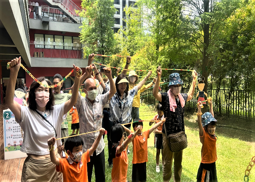 夢不落幼兒園健促議題結合主高峰活動，邀請阿公阿媽入園一起進行闖關體驗