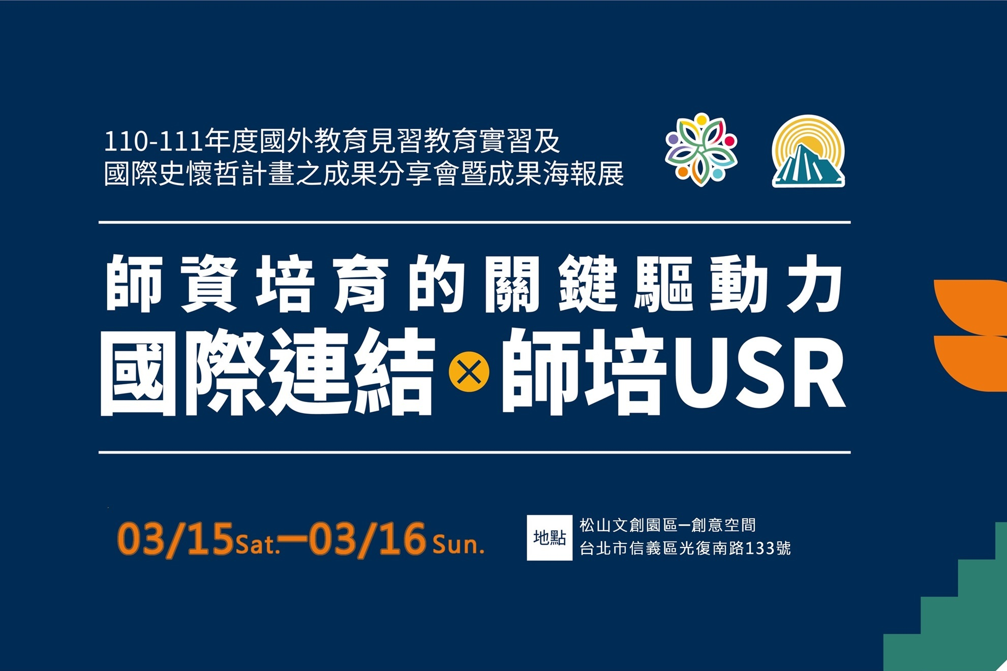 國外教育見習教育實習及國際史懷哲計畫成果海報展3月15、16日移師臺北松山文創園區展出