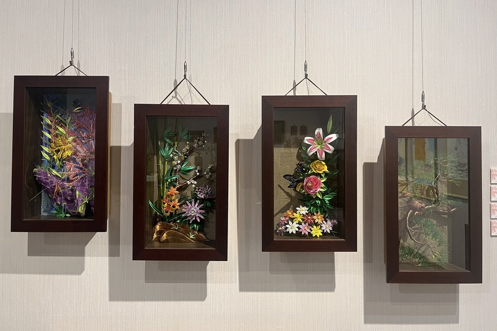 展覽展出的纏花作品（圖源：雲科大）