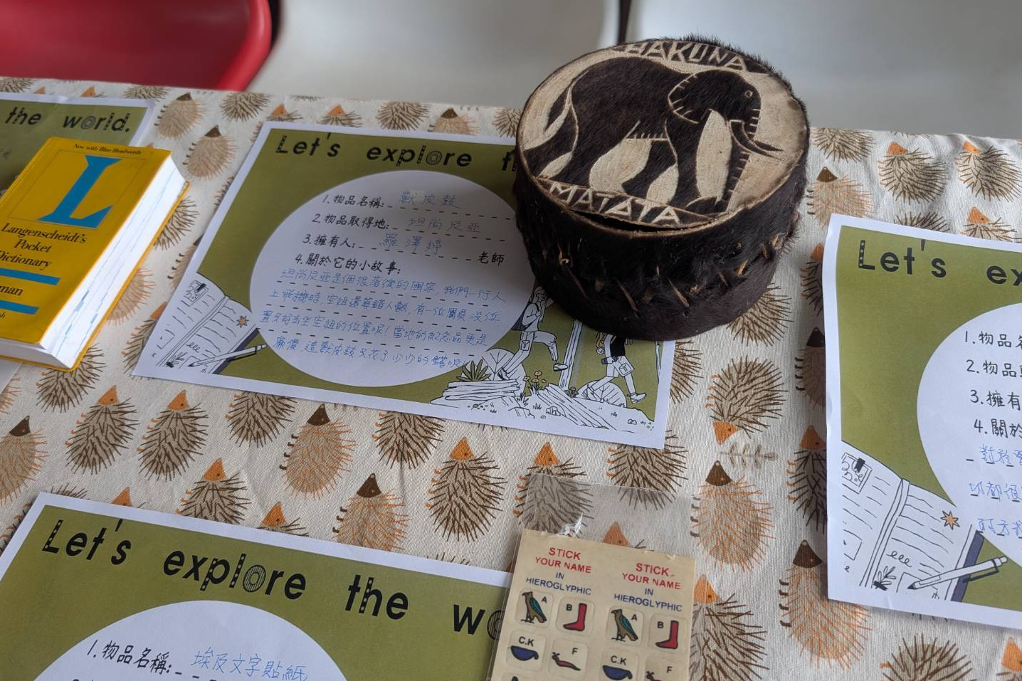 老師提供的旅行紀念品