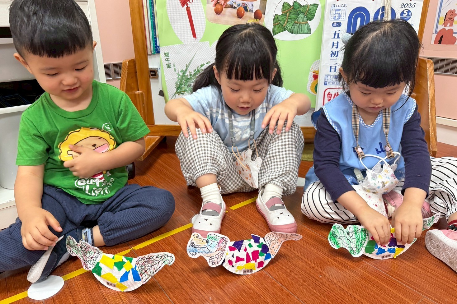 幼幼班製作會動的小龍舟