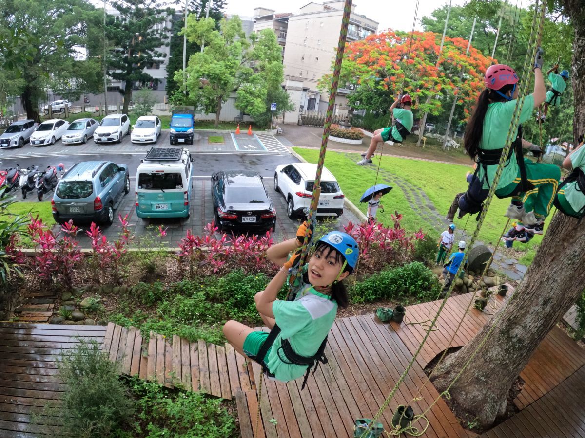 內柵國小學生體驗攀樹的樂趣