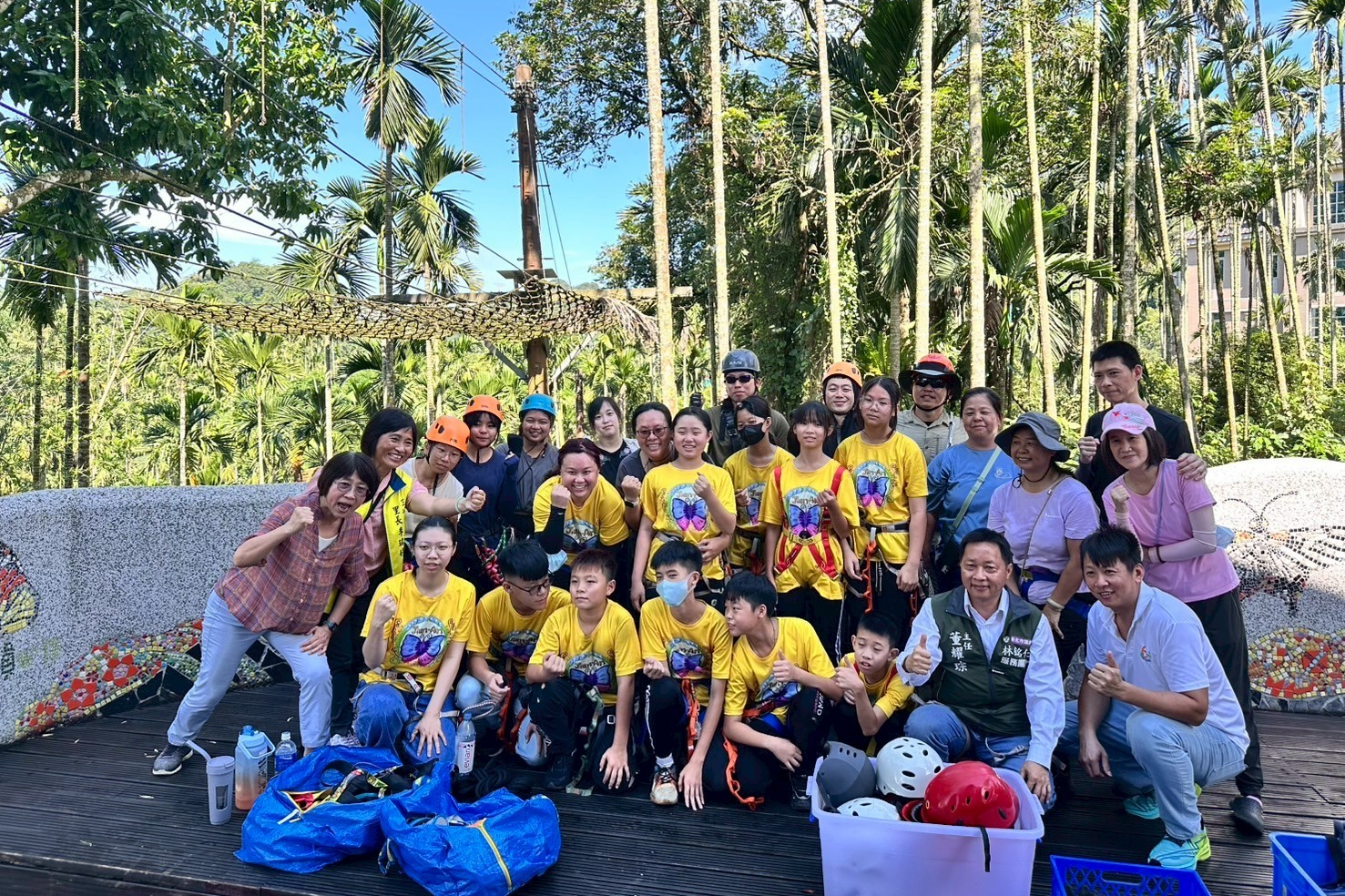 建安高空冒險王挑戰者出發前相互激勵