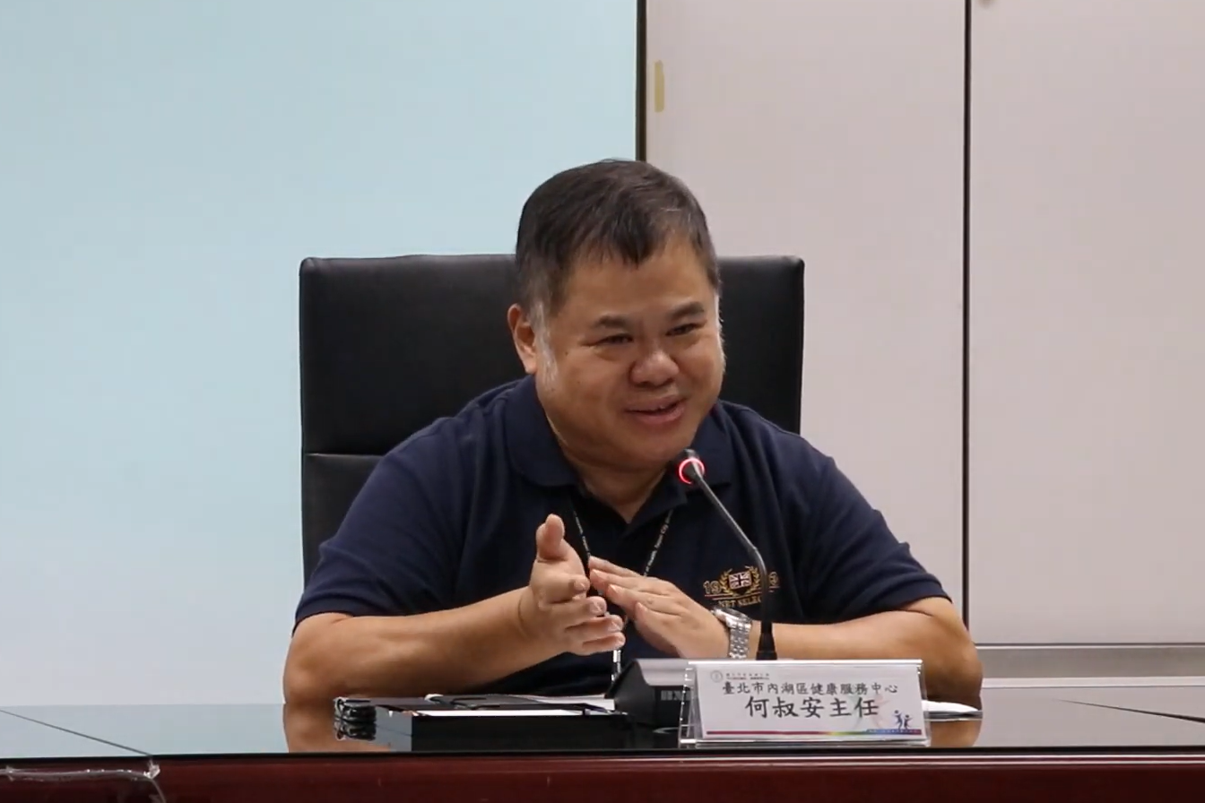 內湖區健康服務中心何叔安主任希望擴大健康生活型態的實踐場域，成為日常生活的態度與選擇