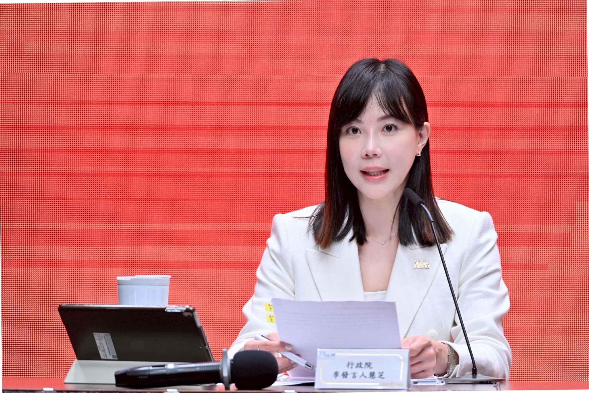 行政院發言人李慧芝。(行政院提供)