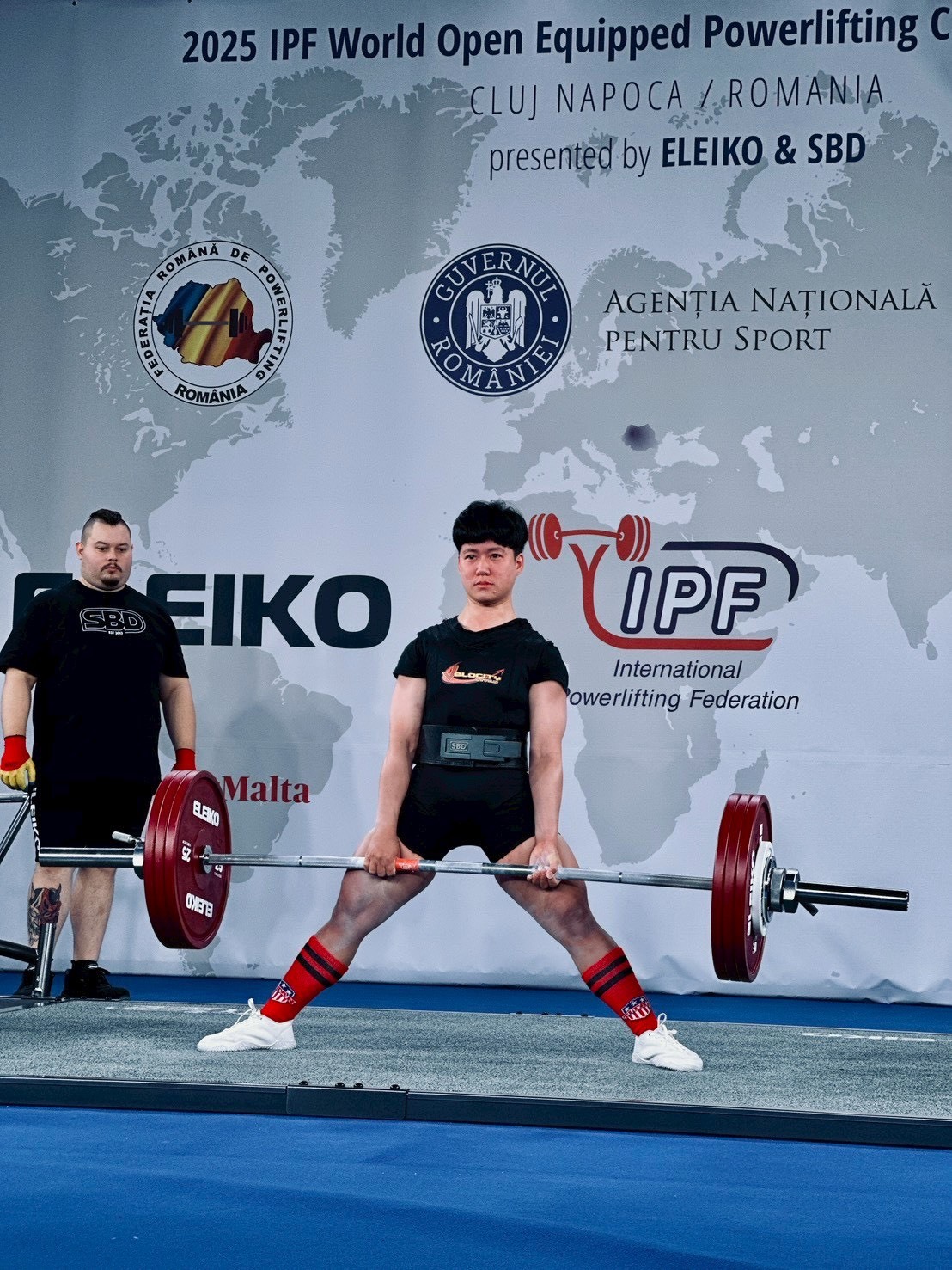 黃彥慈在女子57公斤級硬舉成功舉起192.5公斤，最後在總和項目以557.5公斤奪得金牌。(運動部提供)