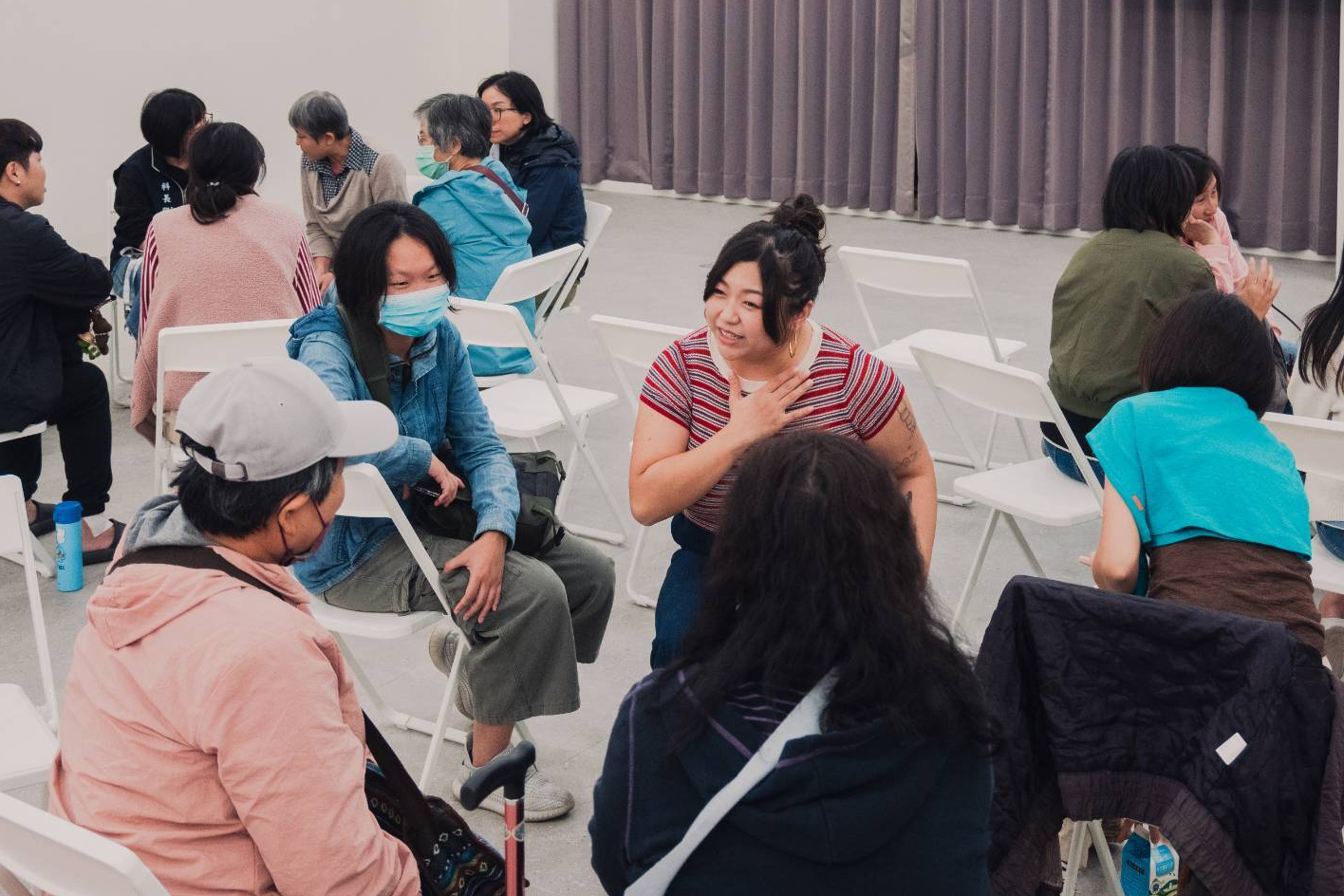 臺東縣政府主辦的「HerHer有名—性別名人講堂」系列活動最終場，在臺東市兒少家庭福利館與鄉親進行交流。