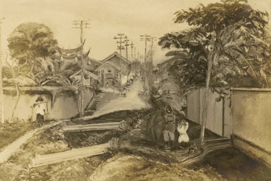 愛畫「電信柱」的藝術家-陳澄波《嘉義街外》