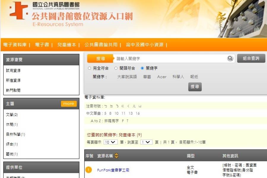 圖書館的數位資源使用